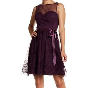 Eliza J | Sleeveless Illusion Neckline Dre…